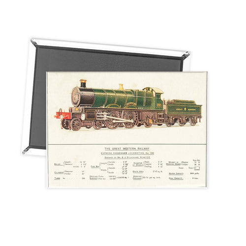 Express Passenger Locomotive, No.190 - Great Western Railway Fridge Magnet