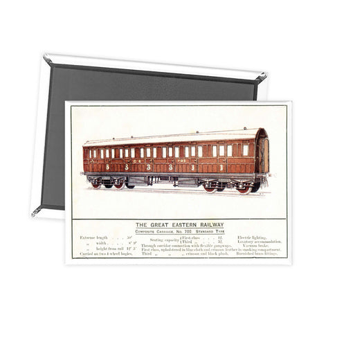 Composite Carriage No. 702 Standard Type, Great Eastern Railway Fridge Magnet