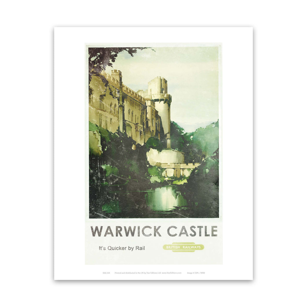Warwick Castle - Quicker By Rail Art Print