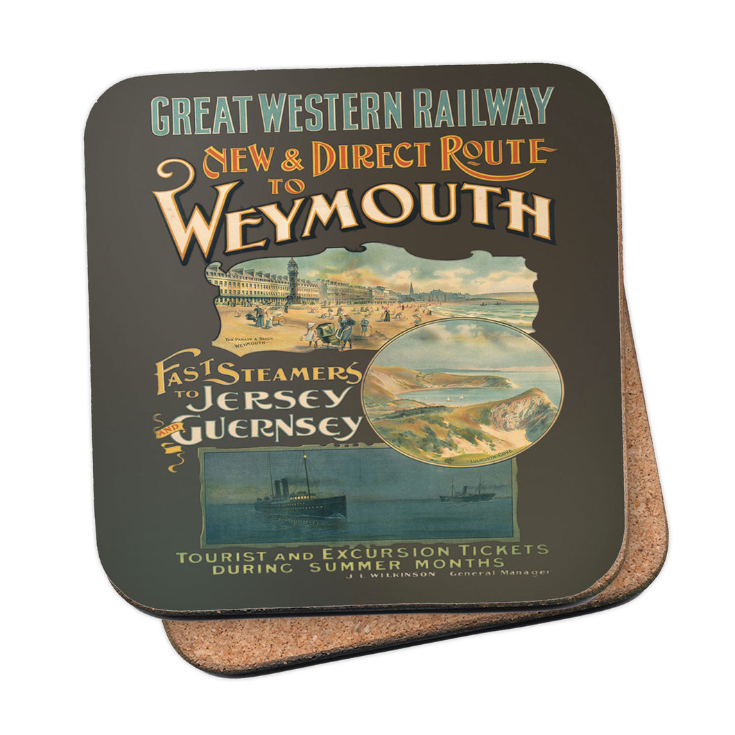 Direct route to Weymouth - Great Western Railway Poster Coaster