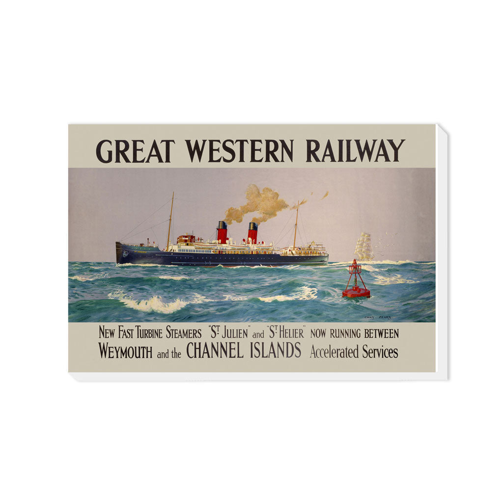 St Julien and St Helier running between Weymouth to Channel Islands - Canvas