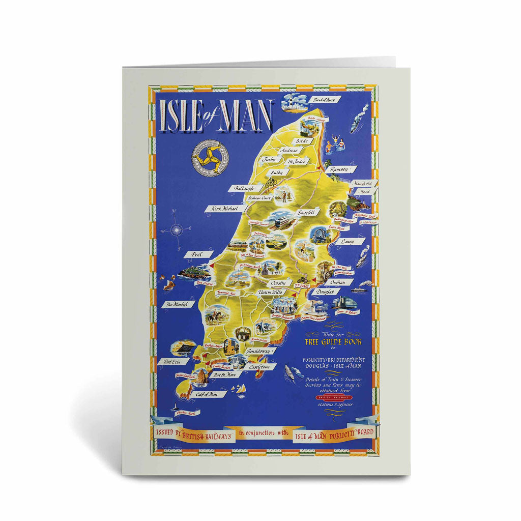 Isle of Man Map Greeting Card