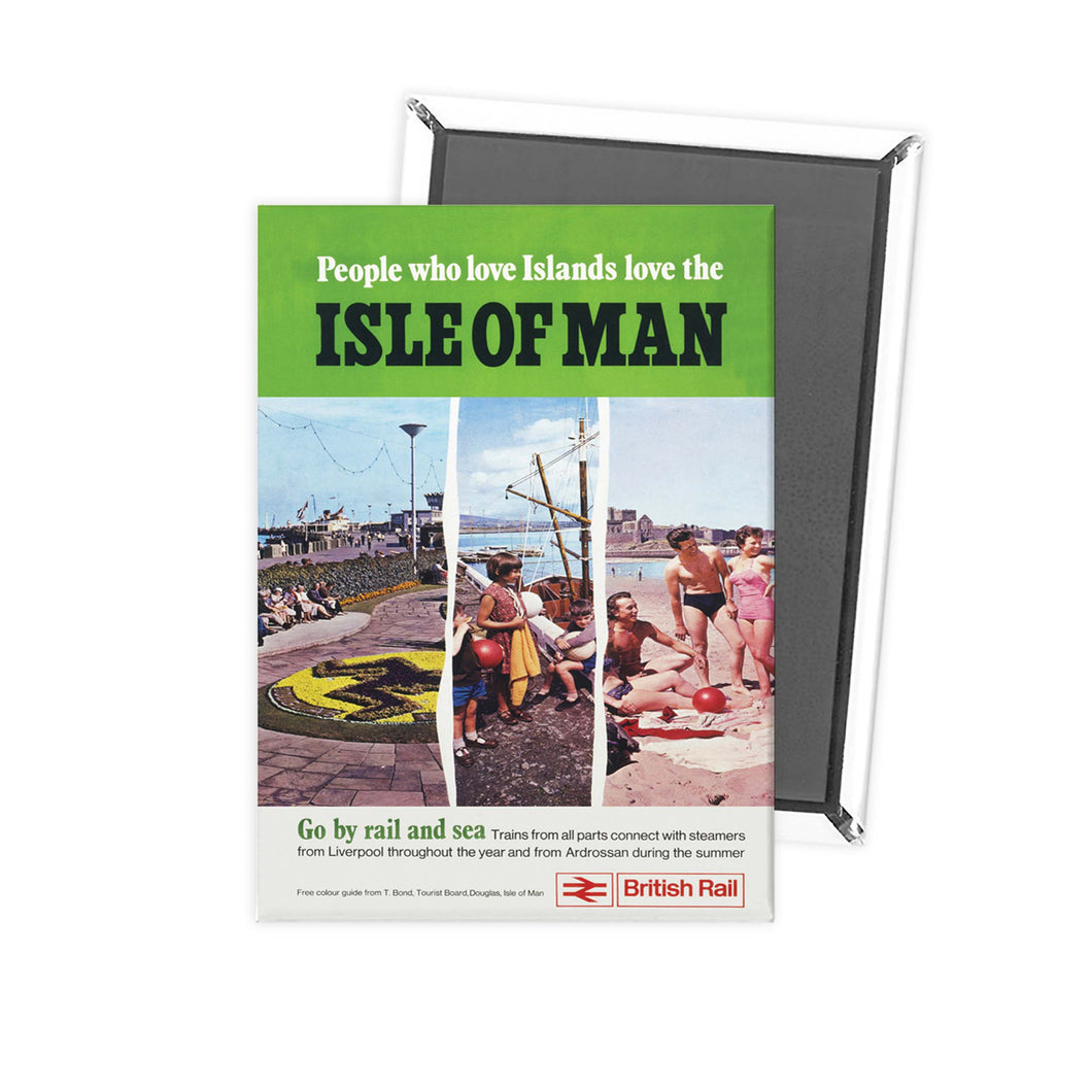 Isle Of man - go by rail and see 3 image poster Fridge Magnet