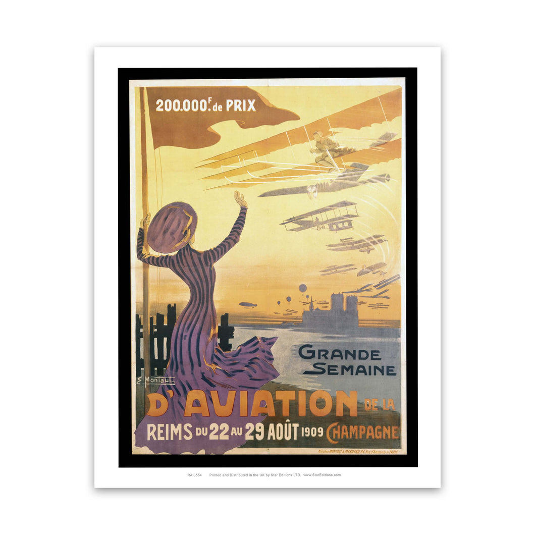 Grande Semaine D'Aviation de la Reims Art Print