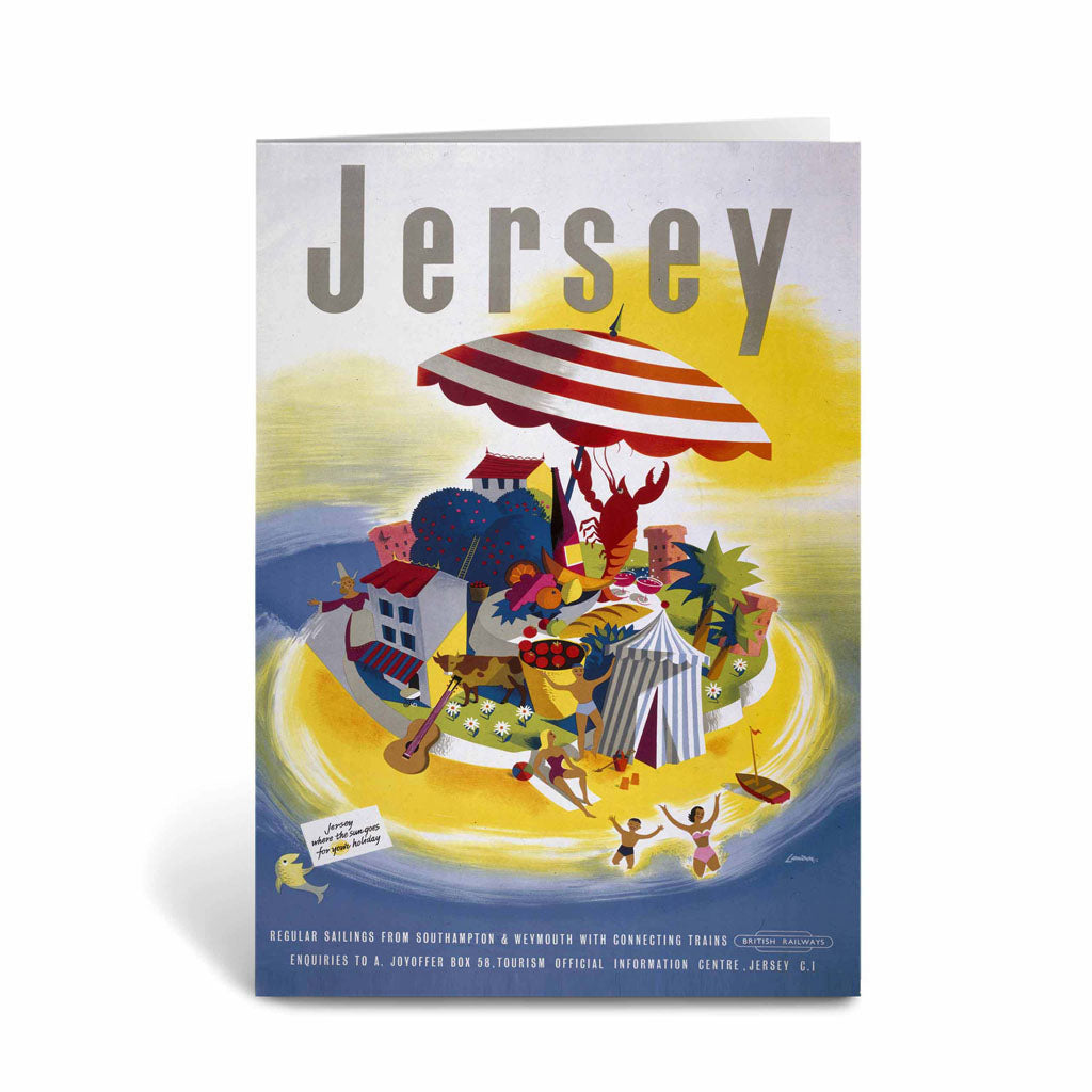 Jersey, from Southampton and Weymouth Greeting Card