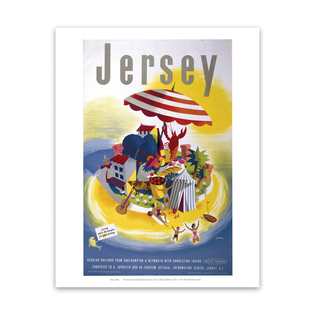Jersey, from Southampton and Weymouth Art Print