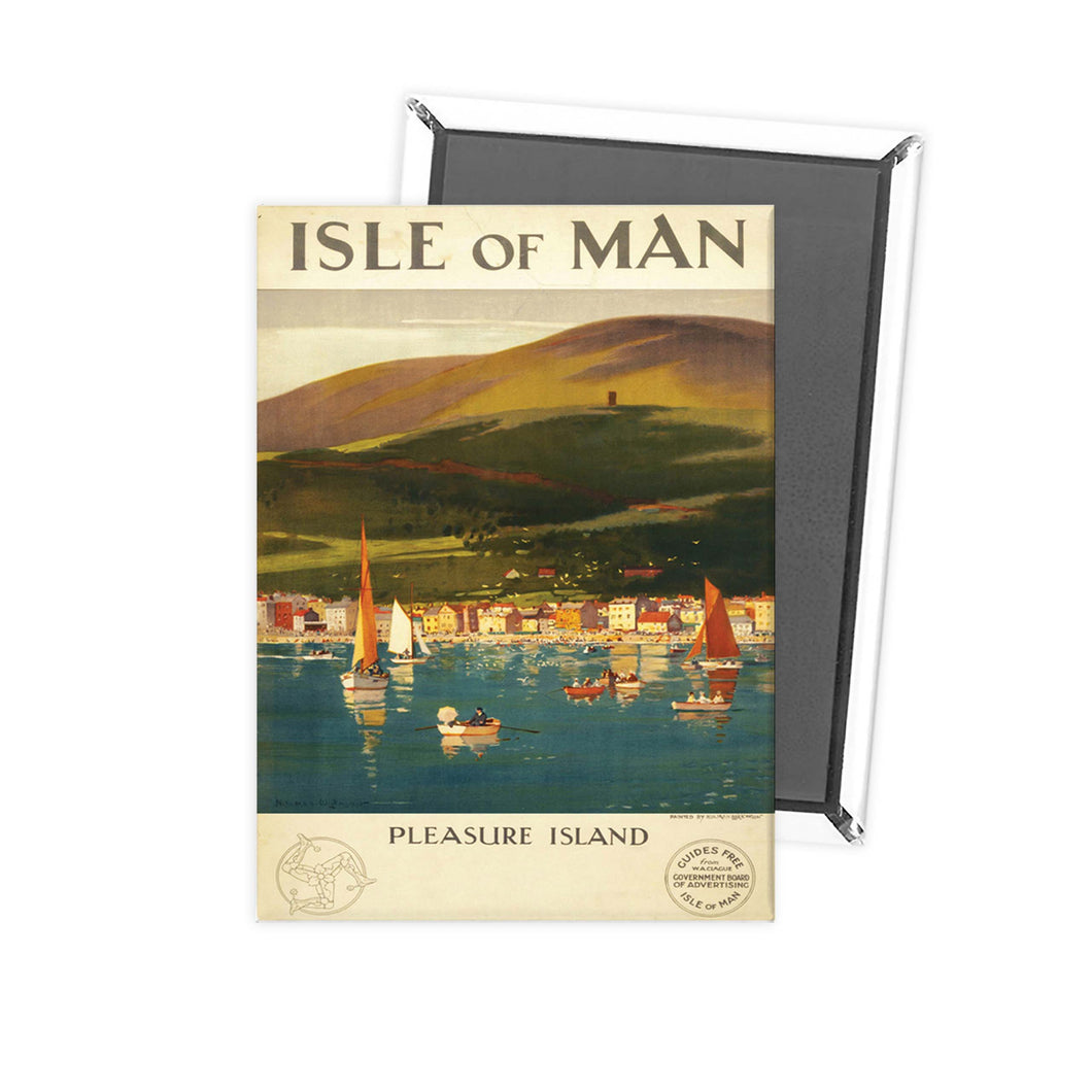 Isle Of Man Pleasure Island Poster Fridge Magnet