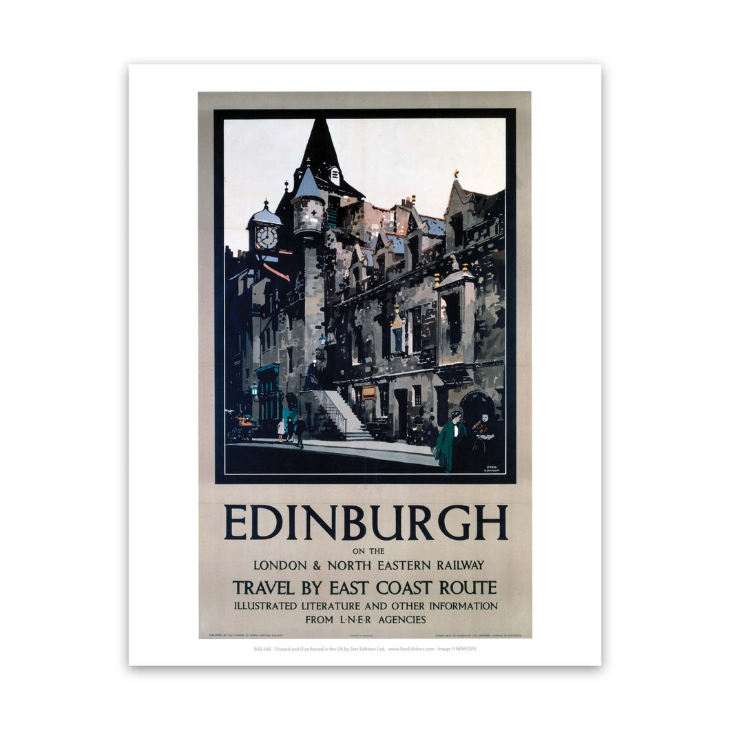 Edinburgh - London and North Eastern railway east coast LNER Poster Art Print