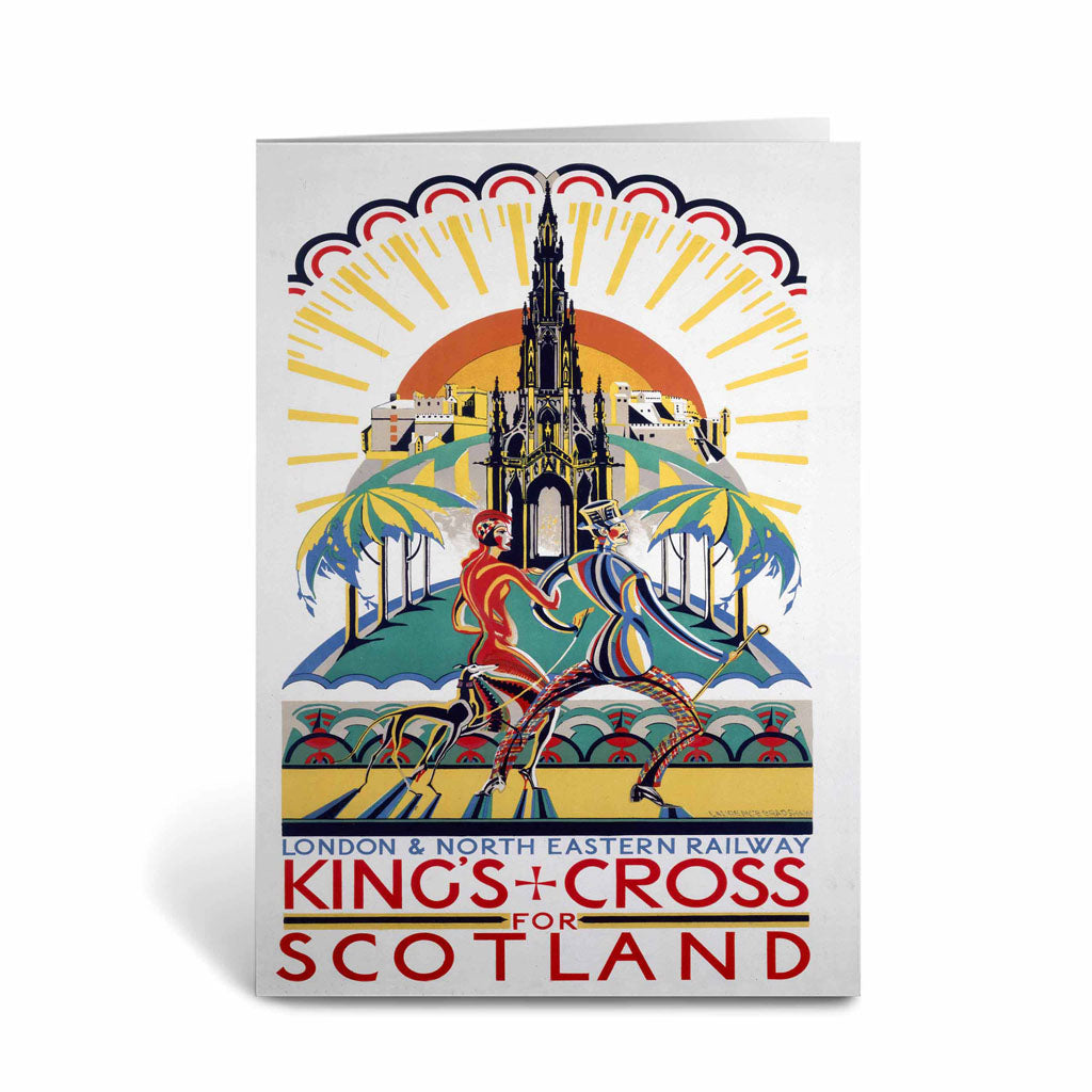 Kings Cross for scotland - London and North Eastern Railway Poster Greeting Card