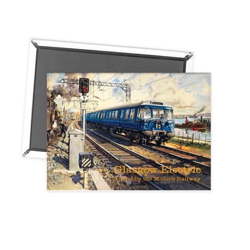 Glasgow Electric - Travel By the modern Railway c. 1960's Fridge Magnet