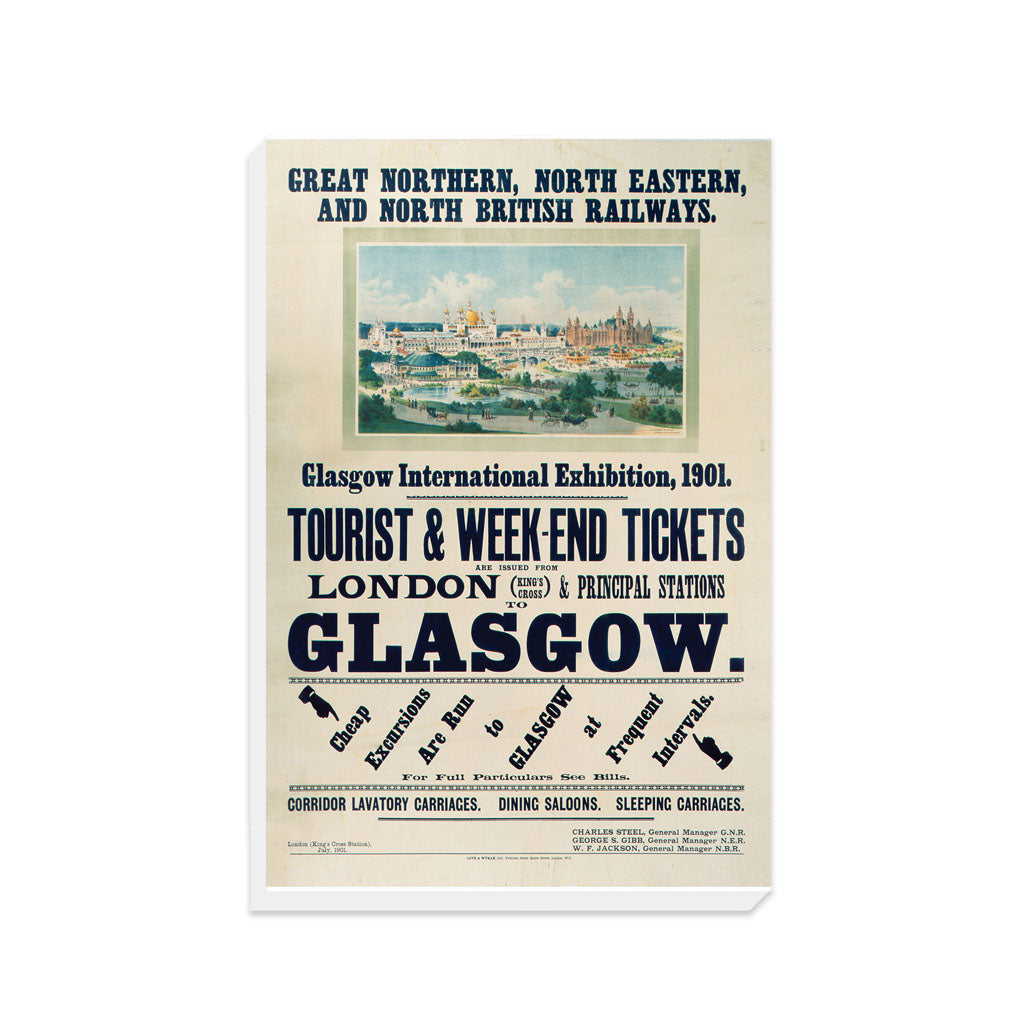 Glasgow international exhibition - 1901 London to glasgow British Railways - Canvas