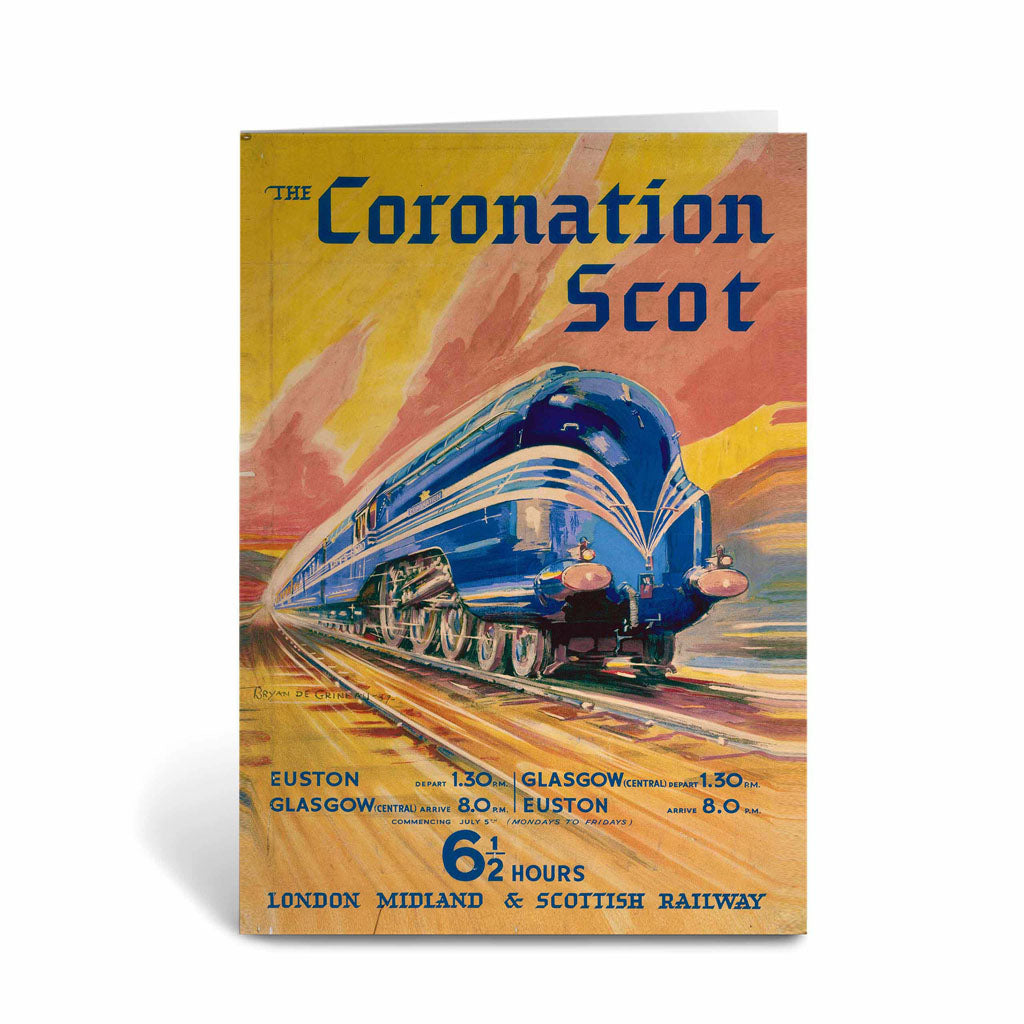 The Coronation Scott - 6 1/2 hour London midland and scottish railway Greeting Card