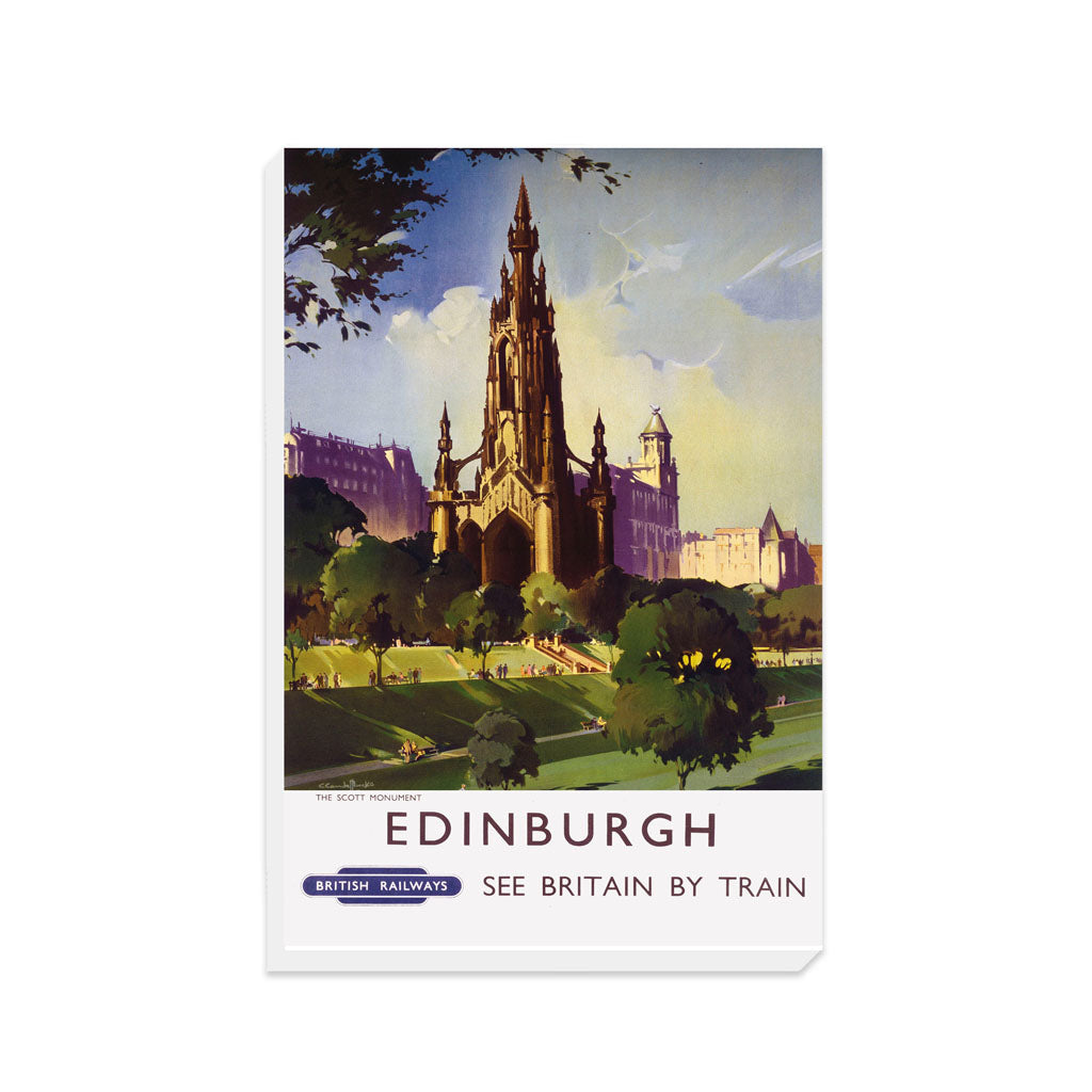 The Scott Monument - Edinburugh British Railways - Canvas