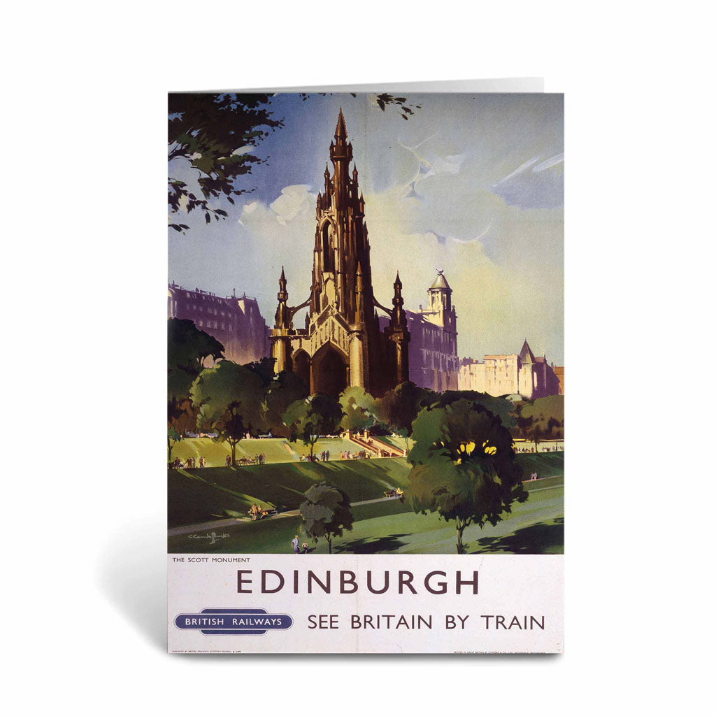 The Scott Monument - Edinburugh British Railways Greeting Card