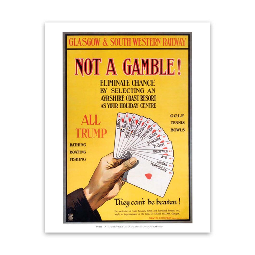 Not a Gamble - Ayrshire Coast Resort Art Print