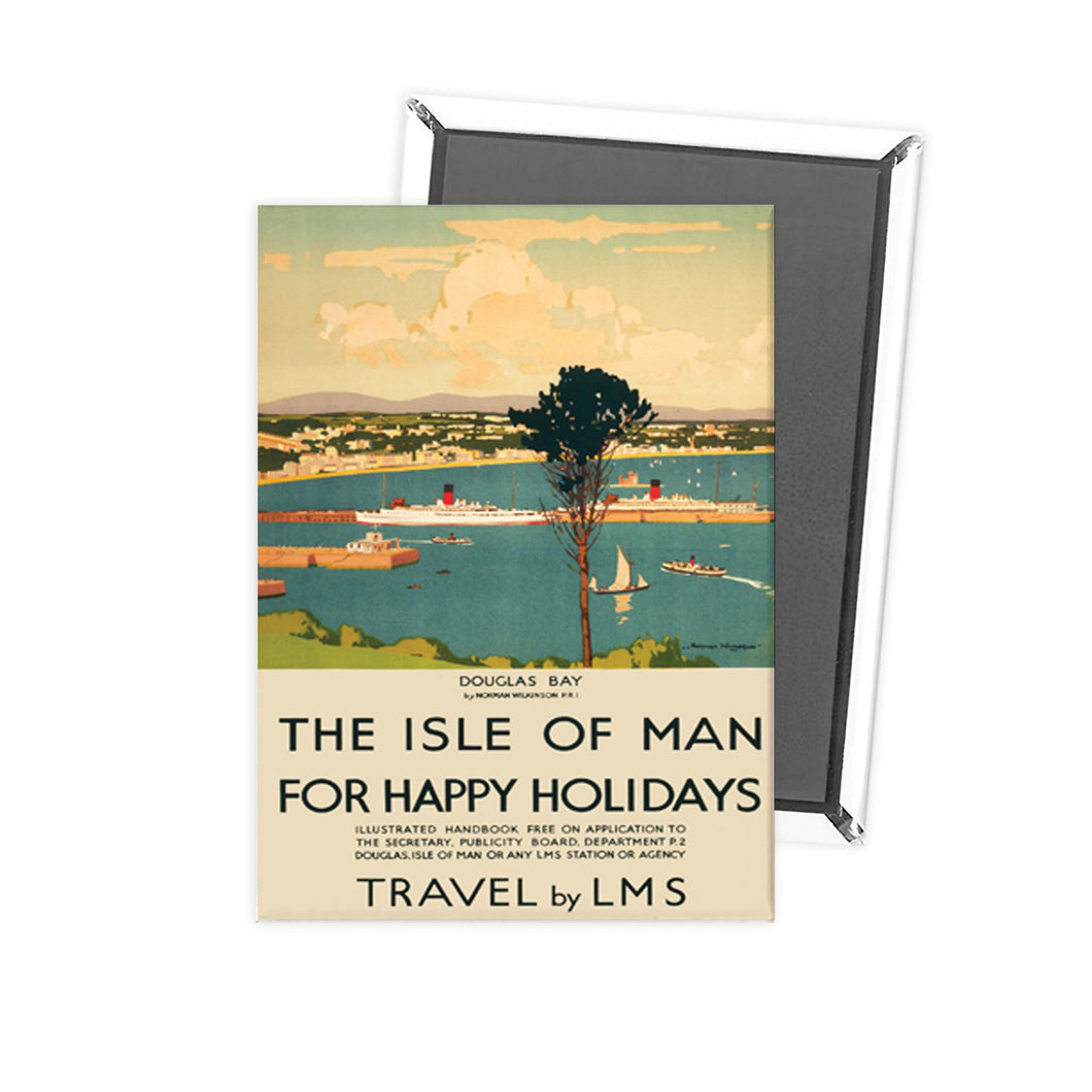 Happy Holidays - The Isle of Man By LMS Fridge Magnet