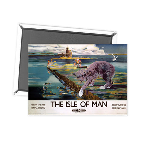 Cat Fishing - The Isle Of Man by British Rail Fridge Magnet