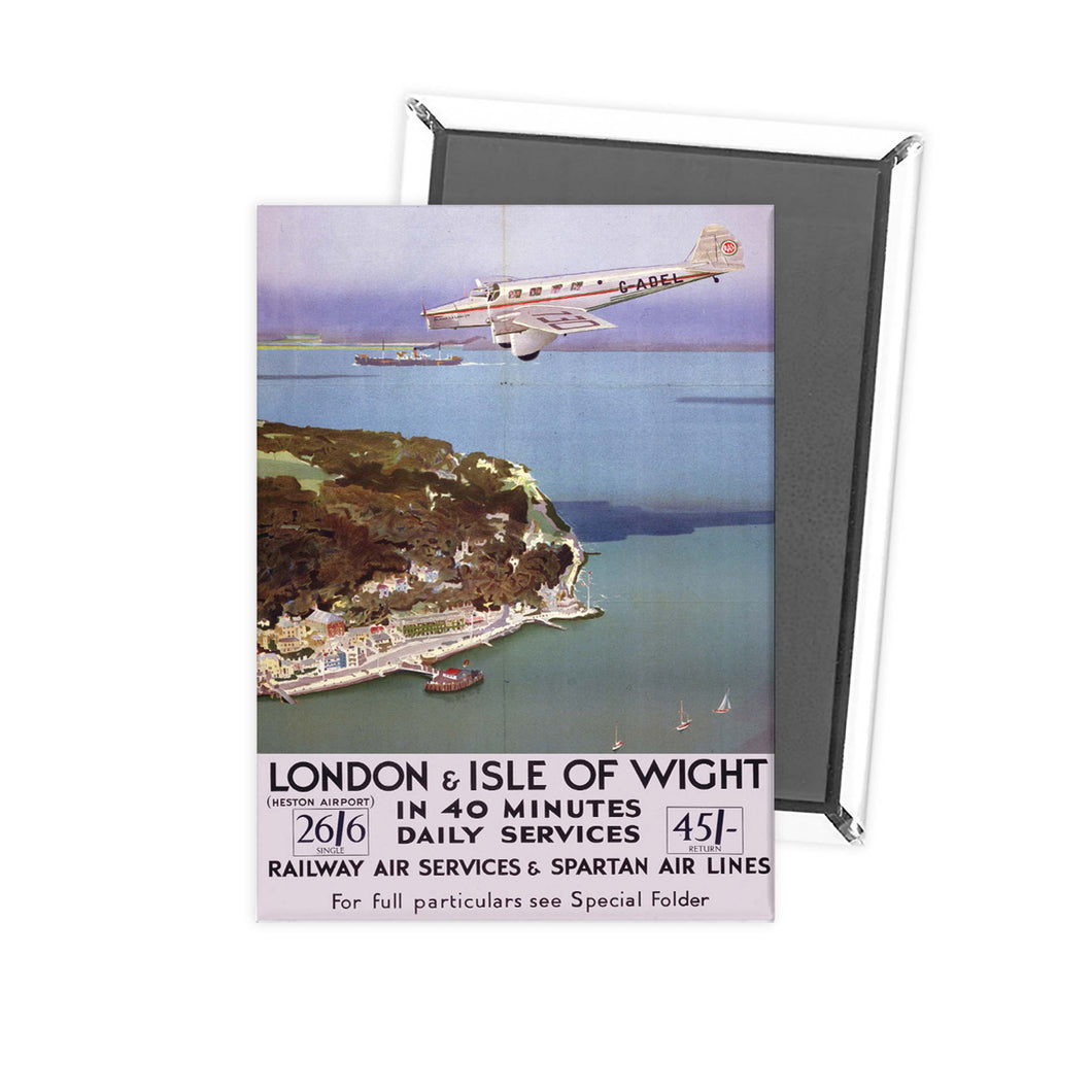 Railway Air Services and Spartan air lines - London and the Isle of Wight Fridge Magnet