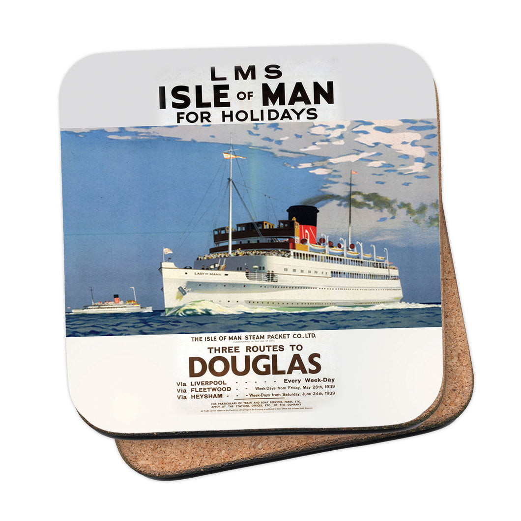 Isle Of Man For Holidays - Steam Packet, Routes to Douglas Coaster