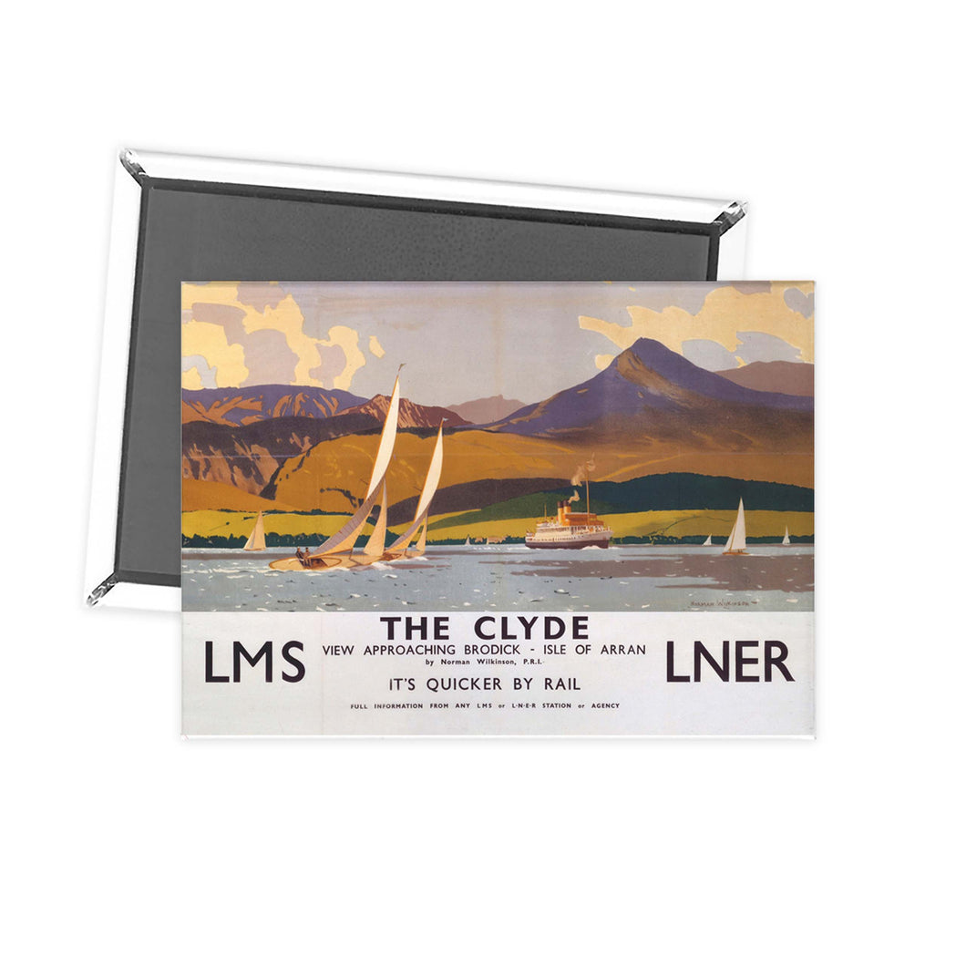 View approaching brodick - The Clyde, Isle Of Arran Fridge Magnet