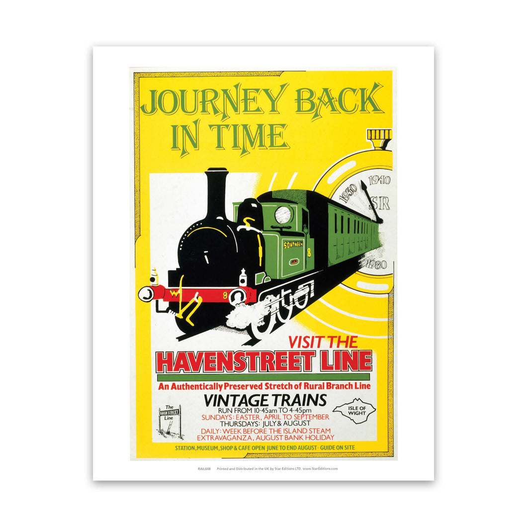 Journey Back In Time - Havenstreet Line Art Print
