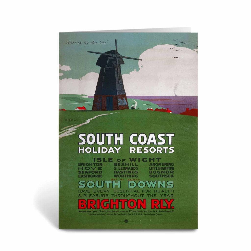 South Coast Holiday Resorts - Sussex by the Sea Greeting Card