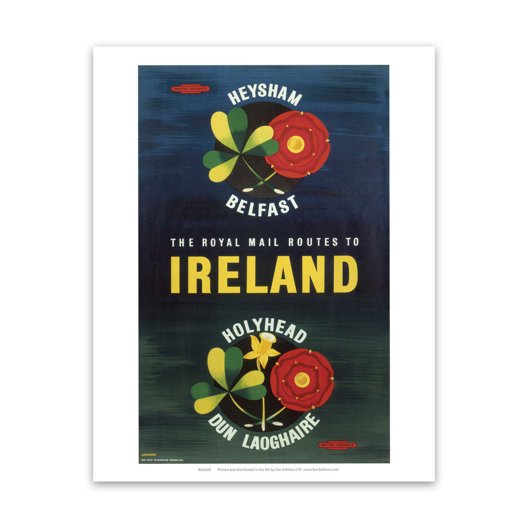 Royal Mail Routes to Ireland Art Print
