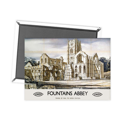 Fountains Abbey - Travel by rail to ripon station by LNER Fridge Magnet