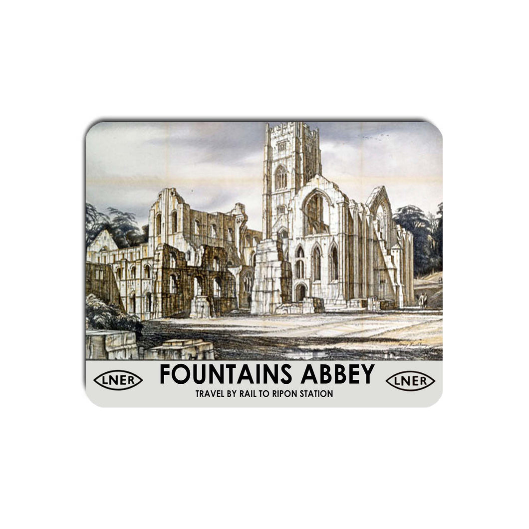 Fountains Abbey - Travel By Rail - Mouse Mat