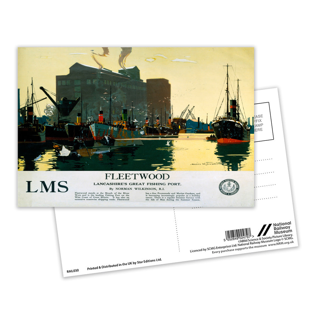 Lancashires Great Fishing Port - Fleetwood Postcard Pack of 8