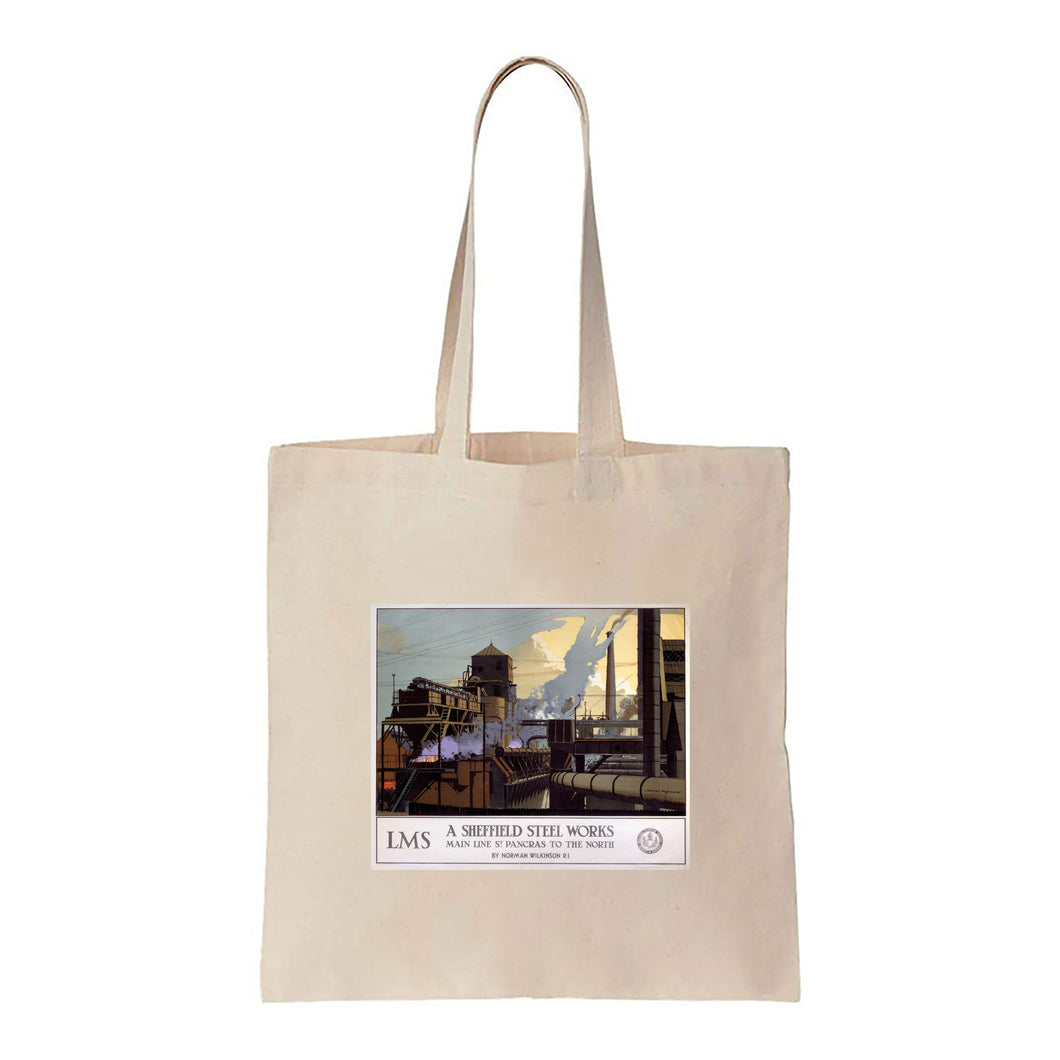 Sheffield Steel Works - Main line St Pancras to the North - Canvas Tote Bag