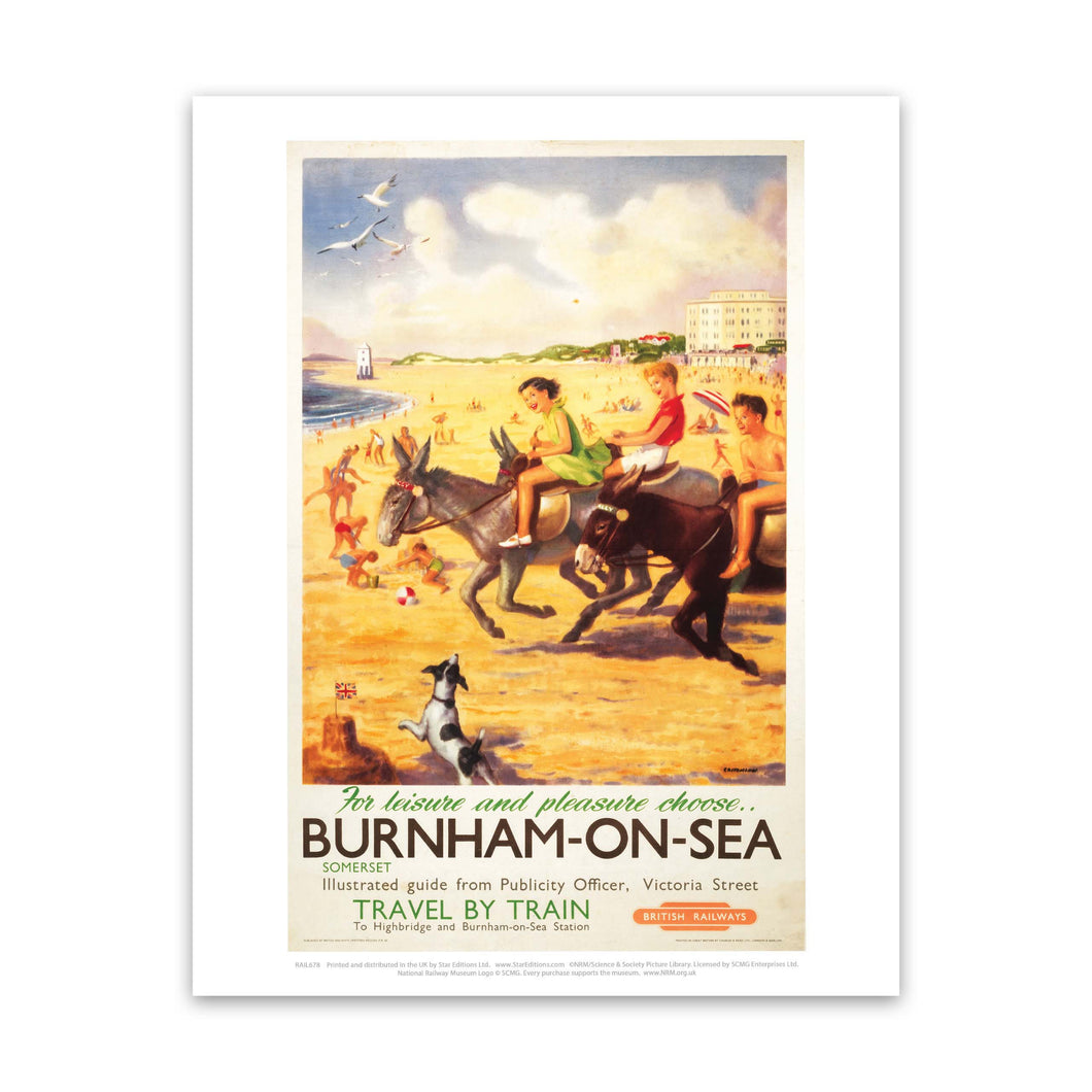 Burnham-on-sea - For Leisure and Pleasure Art Print