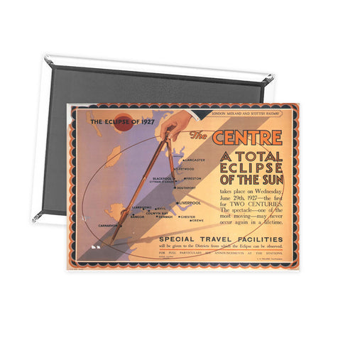 The Eclipse of 1927 - The Center. A total Eclipse of the sun Fridge Magnet