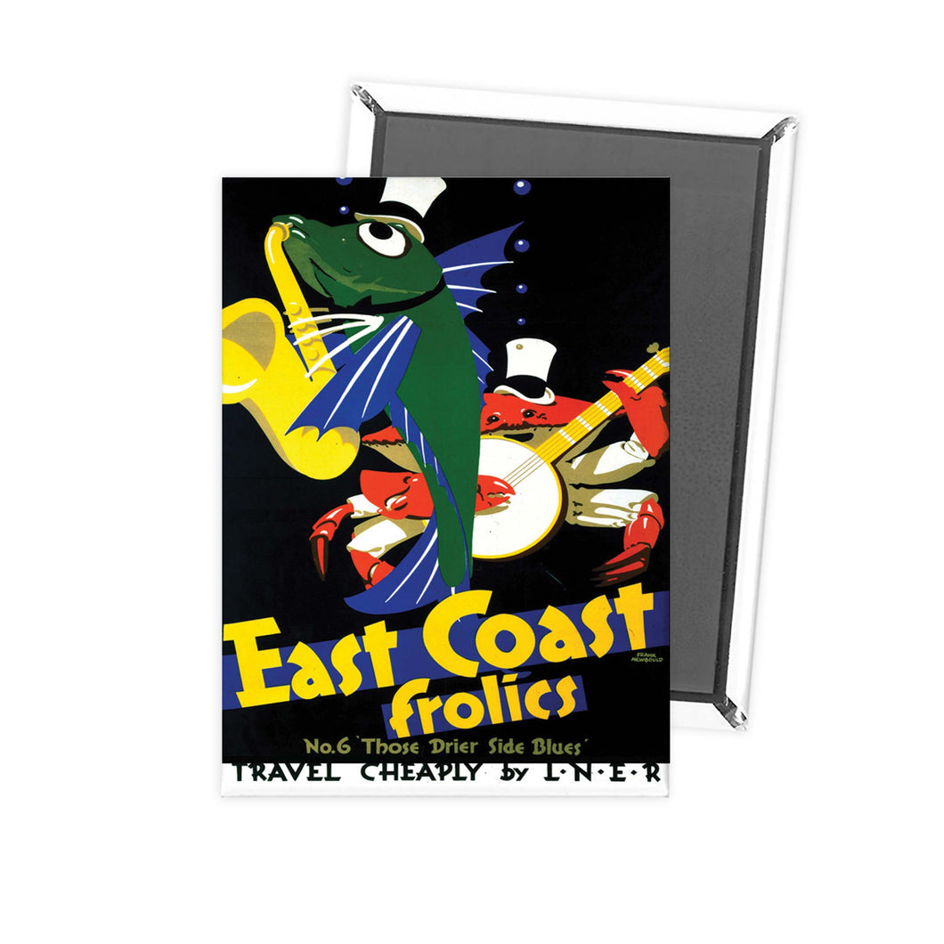 East Coast Frolics - Fish and Crab musicians Fridge Magnet