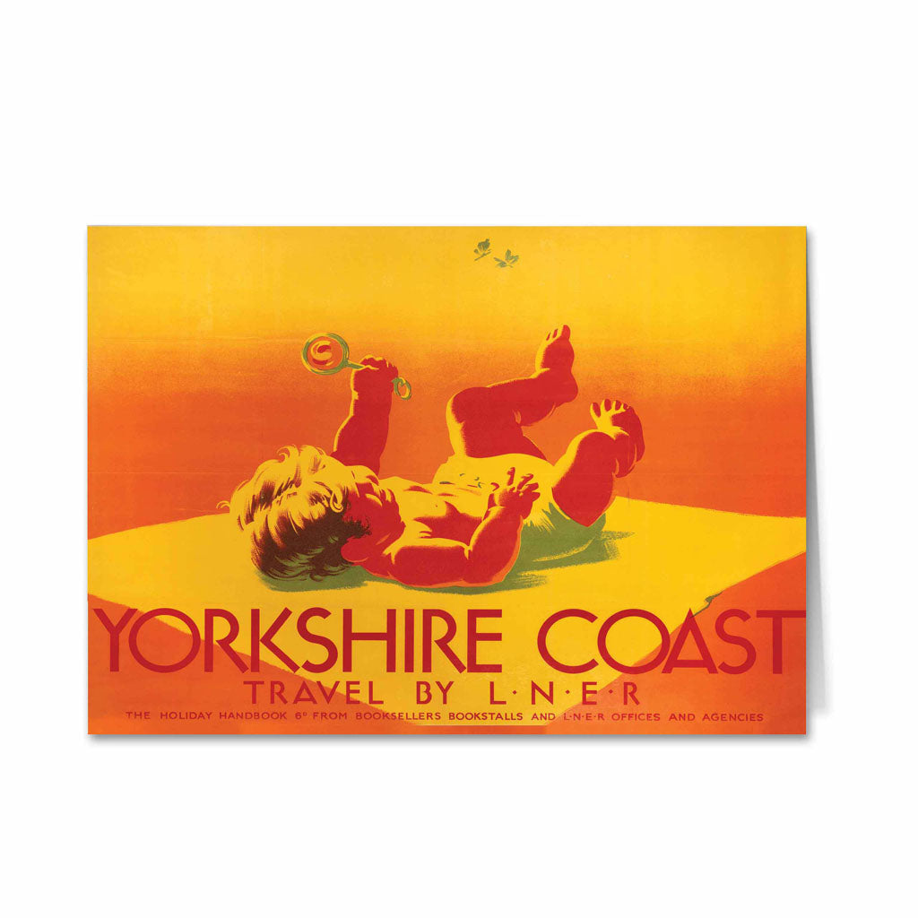 Yorkshire Coast - Baby. Travel by LNER Greeting Card