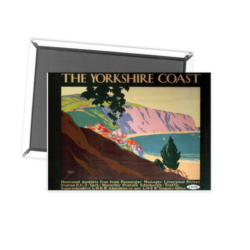 Yorkshire Coast - Hillside town on the coast Fridge Magnet