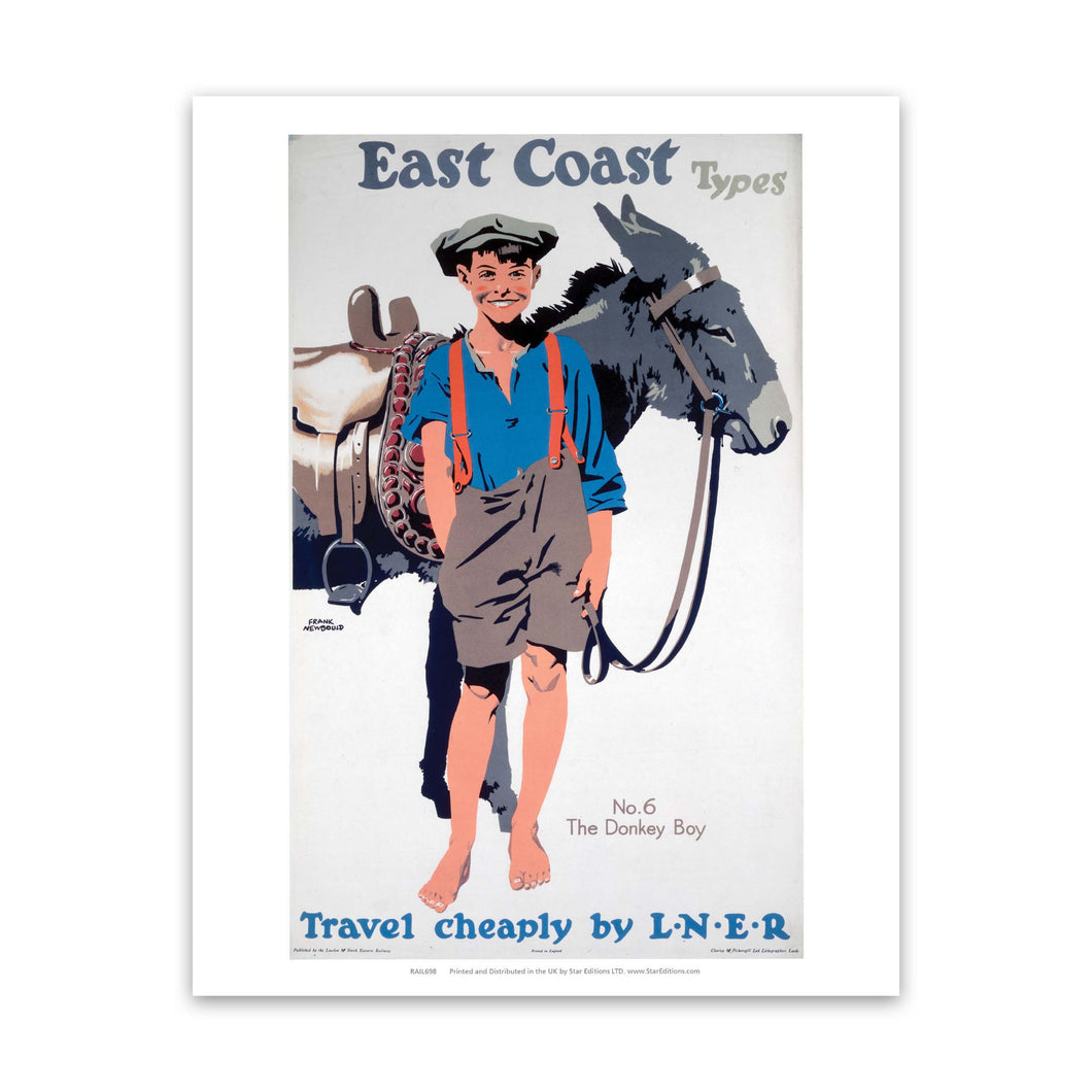 East Coast Types No 6 The Donkey Boy Art Print