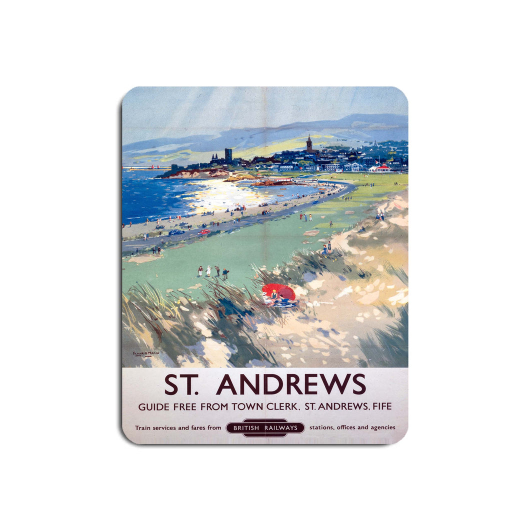 St Andrews coast - British railway painting - Mouse Mat