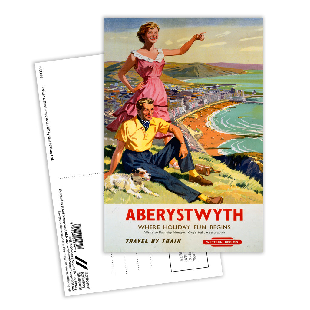 Aberystwyth, where holiday fun begins Postcard Pack of 8