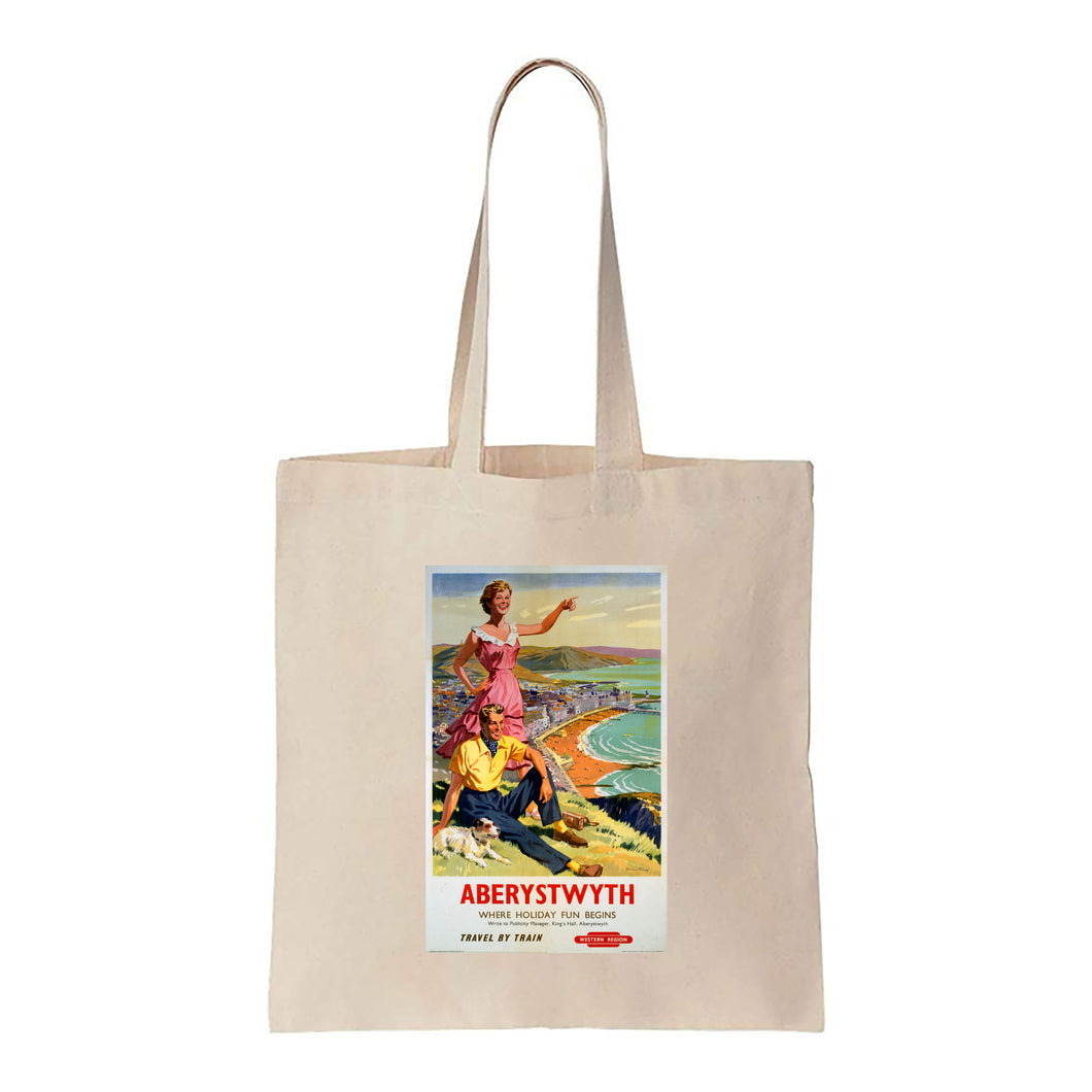 Aberystwyth, where holiday fun begins - Canvas Tote Bag