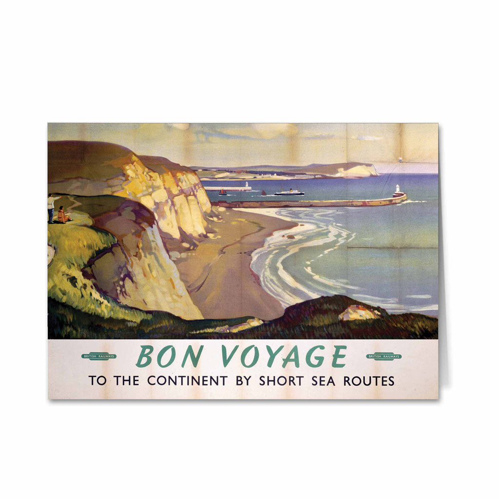 Bon Voyage - Continent by sea routes British Railways Greeting Card