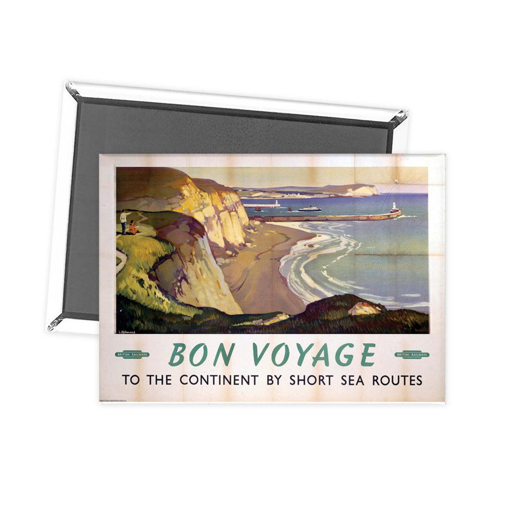 Bon Voyage - Continent by sea routes British Railways Fridge Magnet