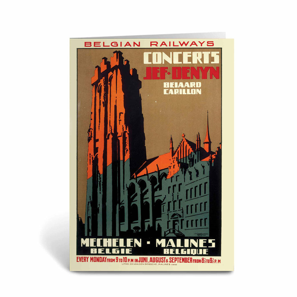 Concerts Jef Denyn - Belgian Railways Greeting Card
