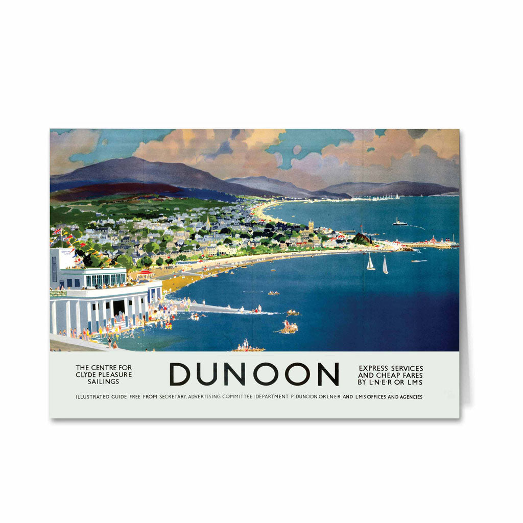 Dunoon - Center for Clyde Pleasure Sailings coastline painting Greeting Card