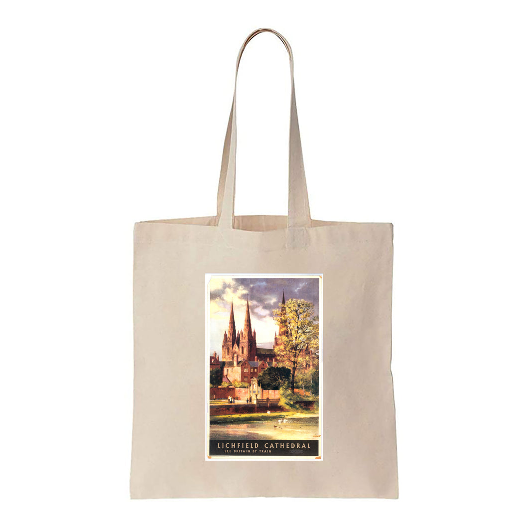 Lichfield Cathedral - See Britain by Train - Canvas Tote Bag