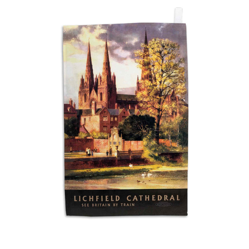 Lichfield Cathedral - See Britain by Train - Tea Towel