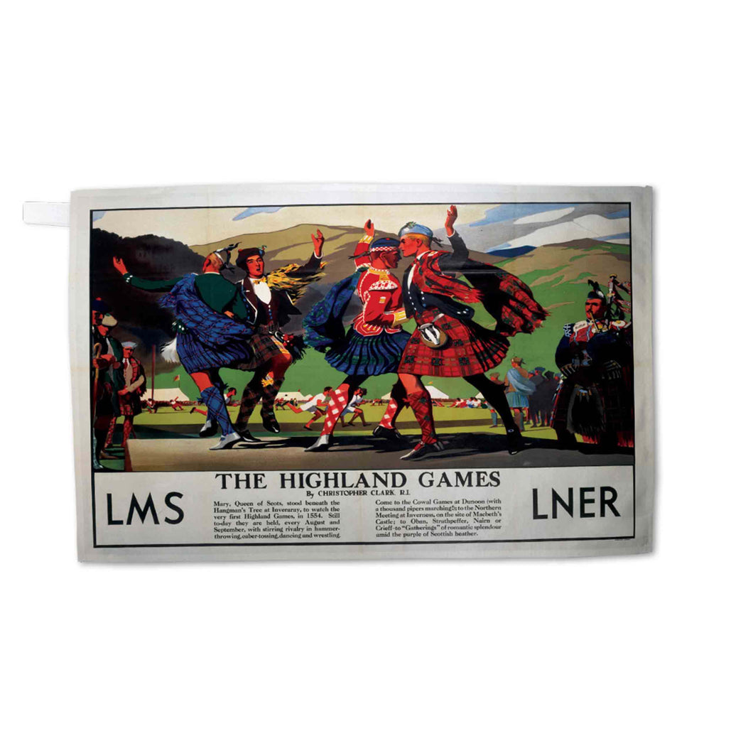 The Highland Games - LMS and LNER - Tea Towel
