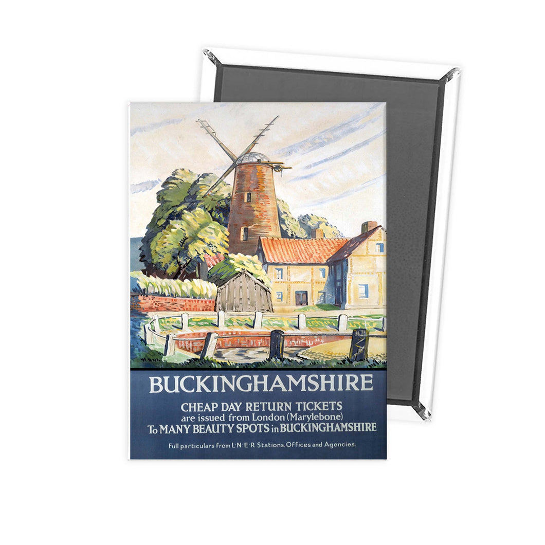 Buckinghamshire windmill - Cheap tickets to many beauty spots Fridge Magnet