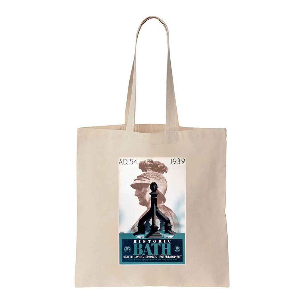 Historic Bath - Healthgiving springs and Entratainment - Canvas Tote Bag