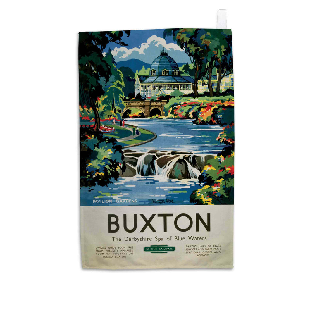 Buxton - The derbyshire spa of Blue waters - Tea Towel